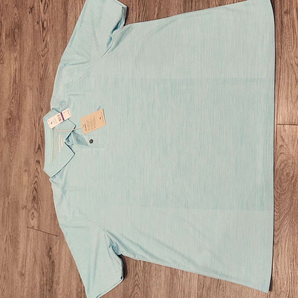 NWT- Tommy Bahama IslandZone Light Blue Shirt- XXL